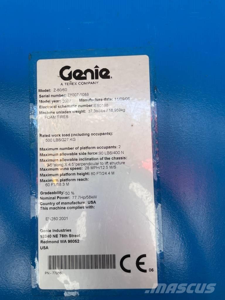 Genie Z 80/60 Zglobne podizne platforme