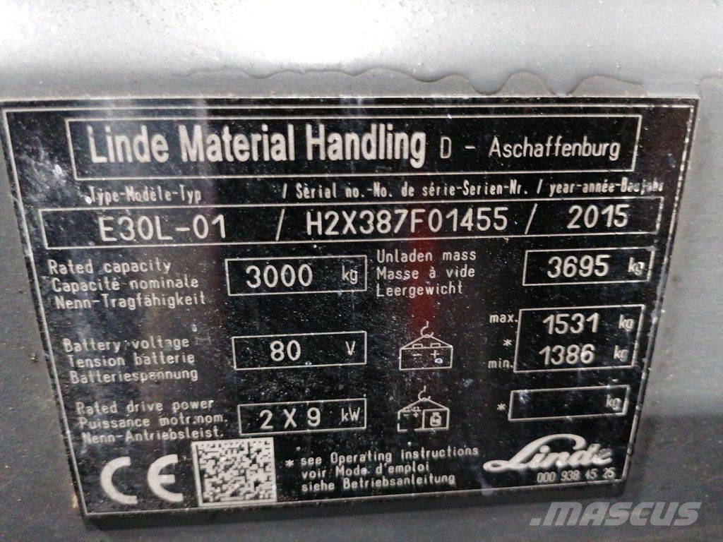Linde E30L-01 Električni viljuškari