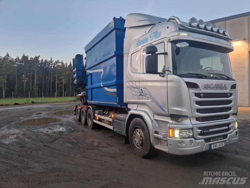 Scania R 580 LB Drobilice drva / čiperi