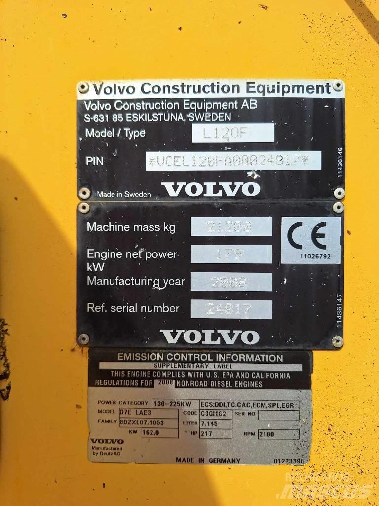 Volvo L 120 F Utovarivači na točkove