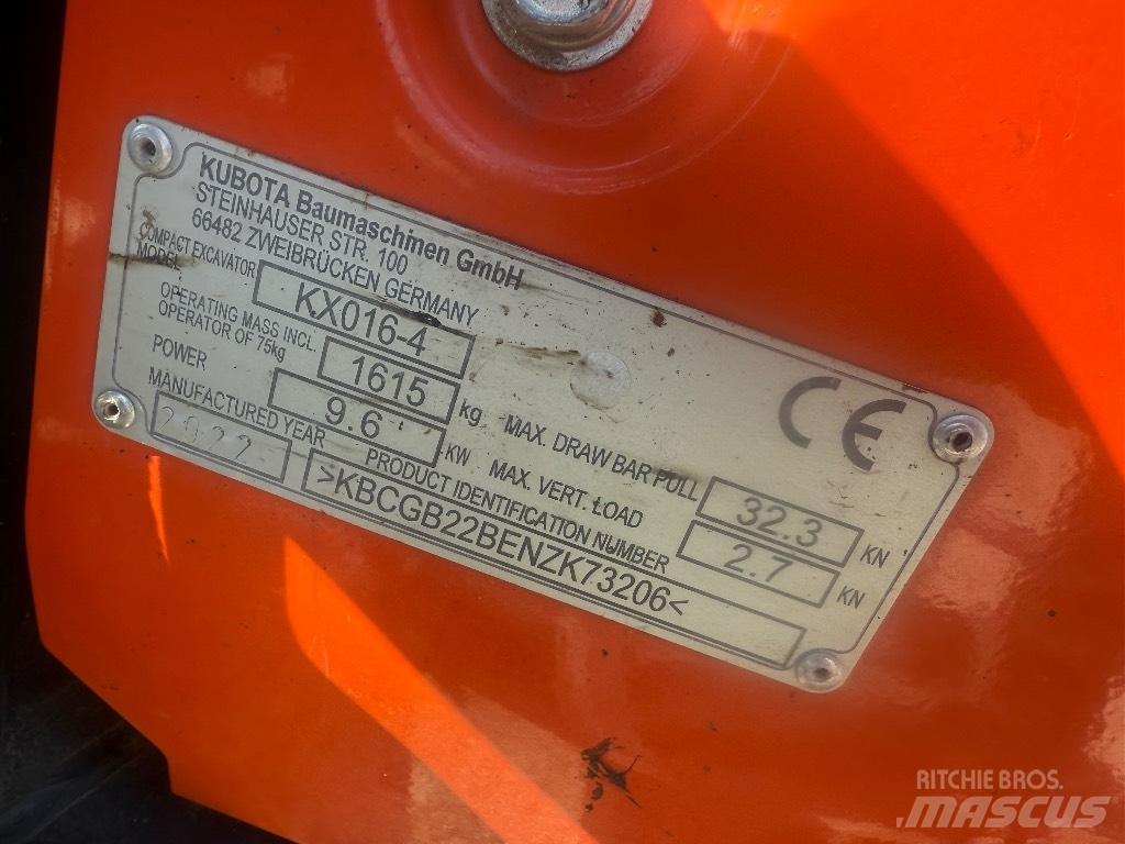 Kubota KX 016-4 Mini bageri < 7t