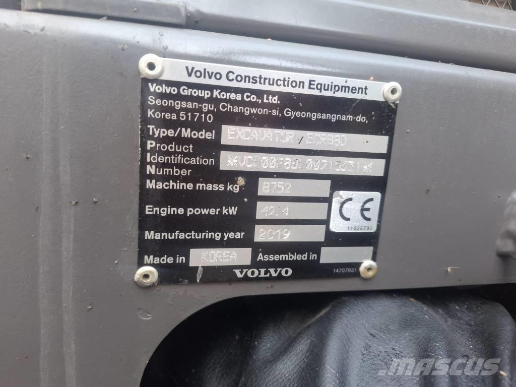 Volvo ECR 88 D Midi bageri 7t – 12t