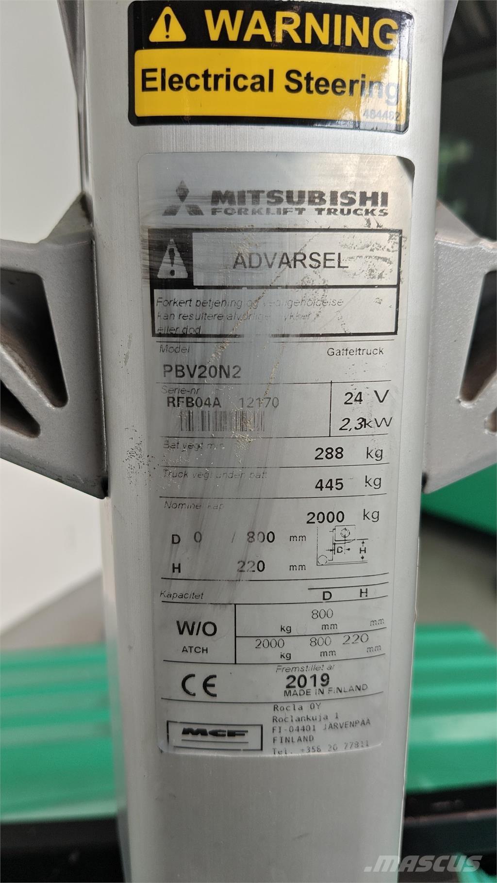 Mitsubishi PBV20N2 Platformna kolica