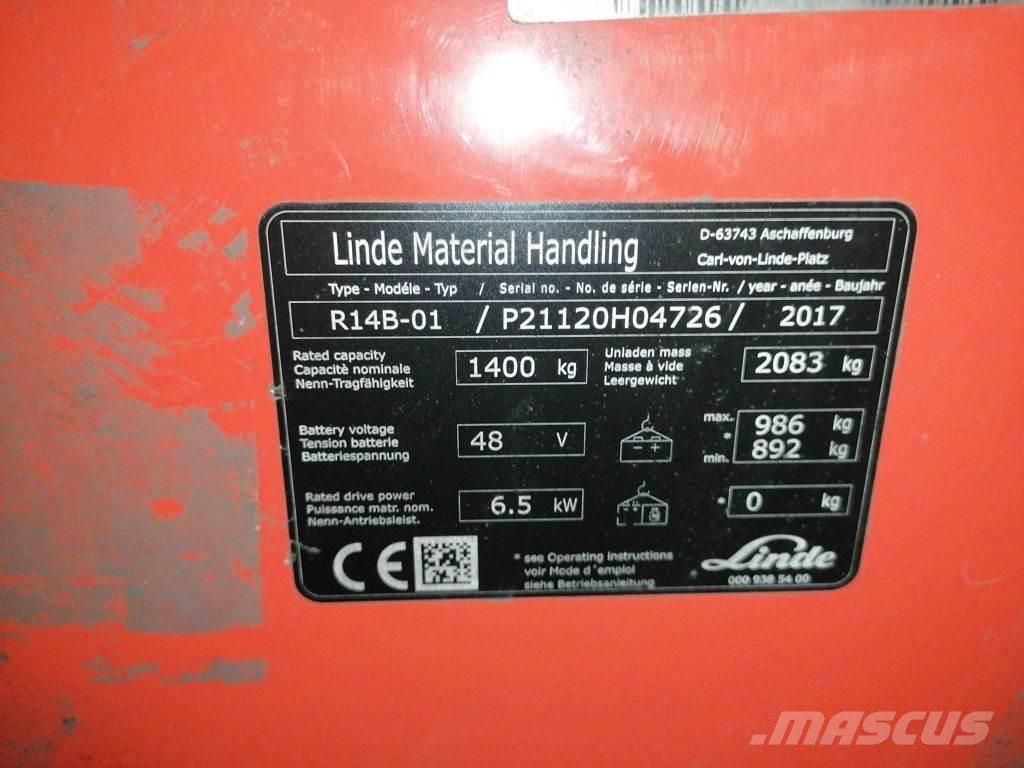 Linde R14B-01 Viljuškari sa pomičnim stupom