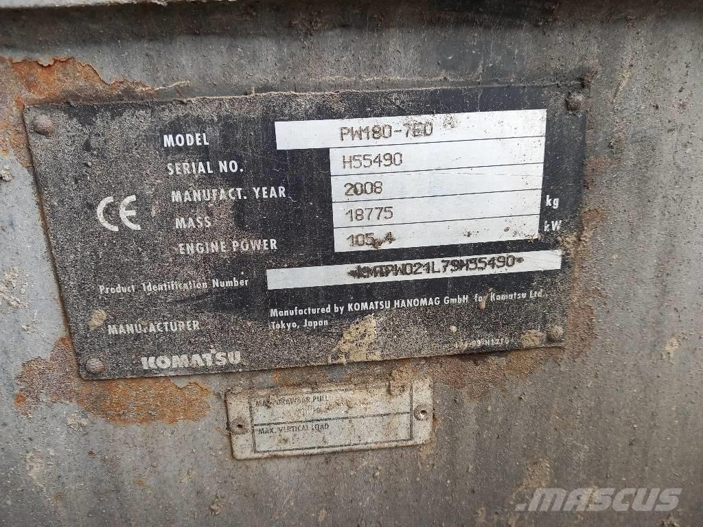 Komatsu PW 180-7EO Bageri točkaši