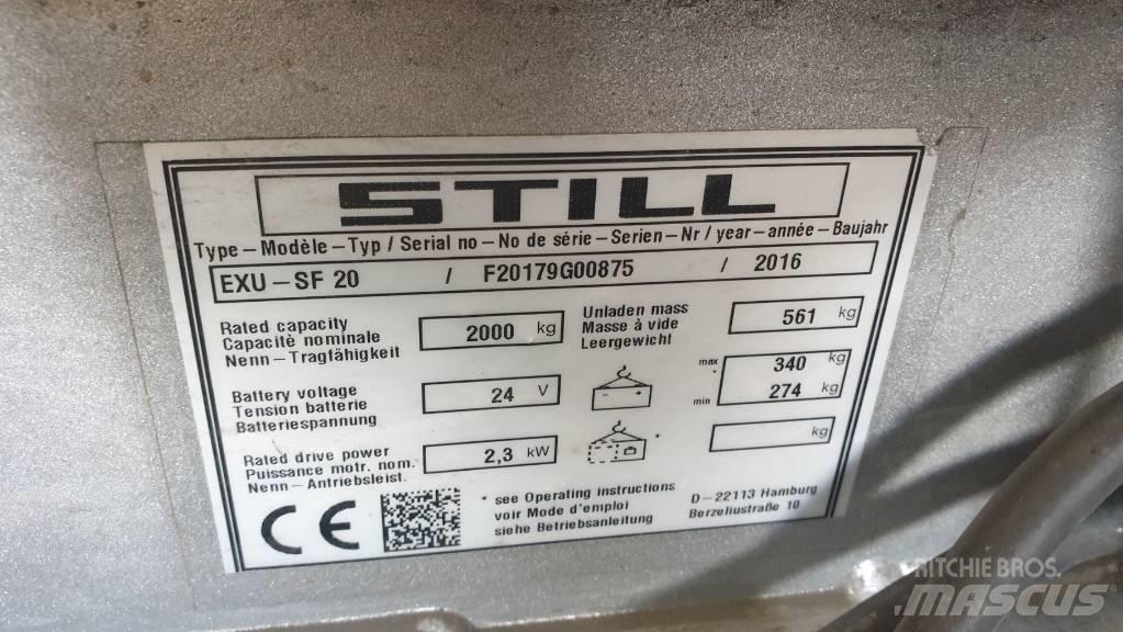 Still EXU-SF 20 Nisko podizni električni viljuškar sa stajalištom