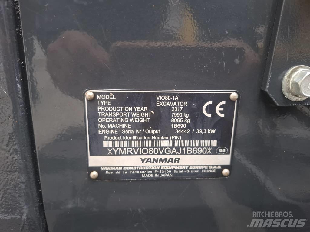 Yanmar Vio 80-1A Midi bageri 7t – 12t