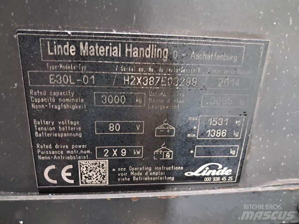 Linde E30L-01 Električni viljuškari