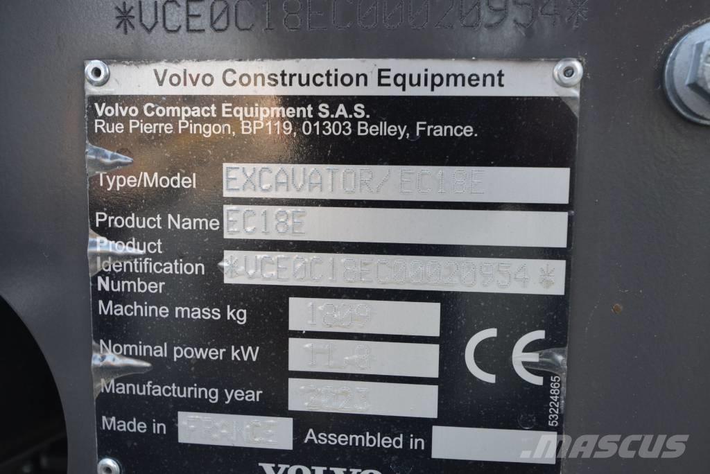 Volvo EC 18 E Mini bageri < 7t