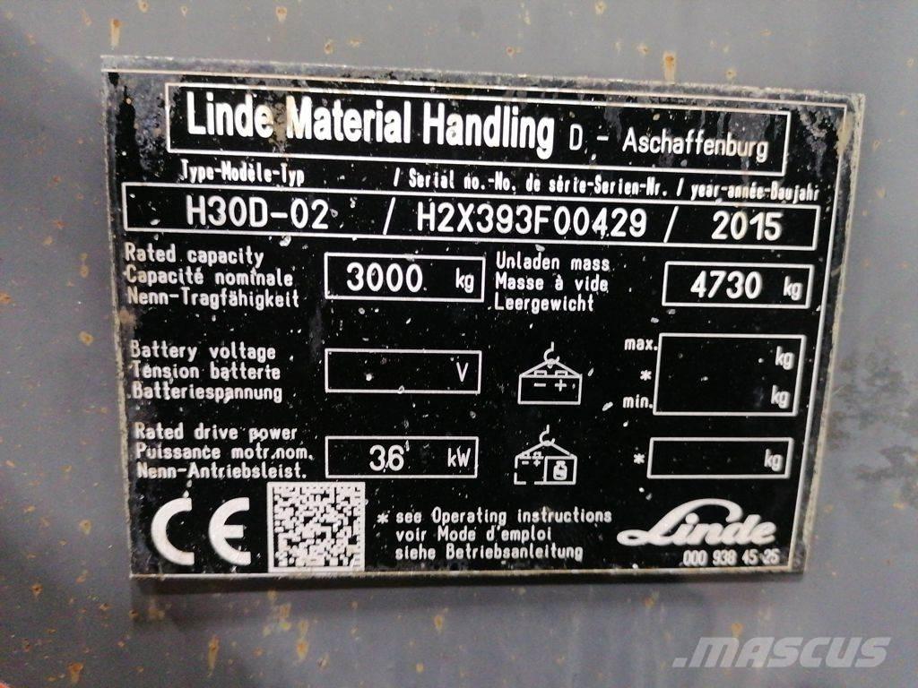 Linde H30D-02 Dizelski viljuškari