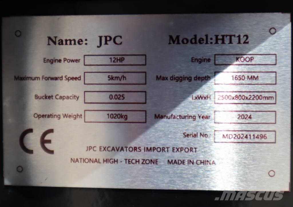 JPC HT 12 Mini bageri < 7t