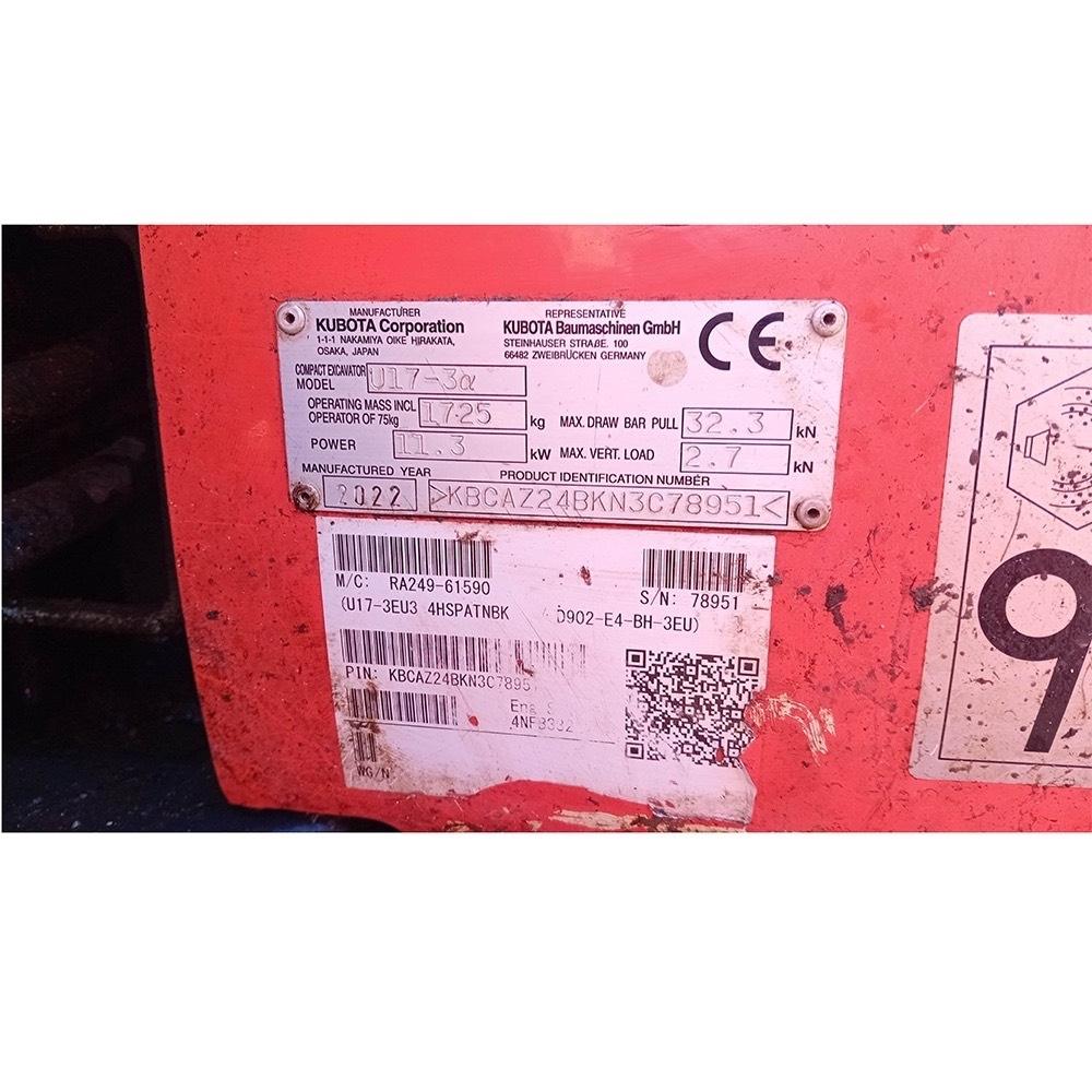 Kubota U17-3a Mini bageri < 7t