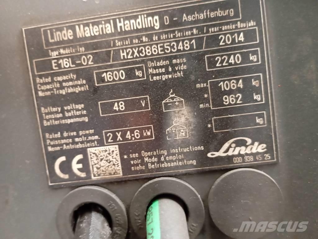Linde E 16 Električni viljuškari