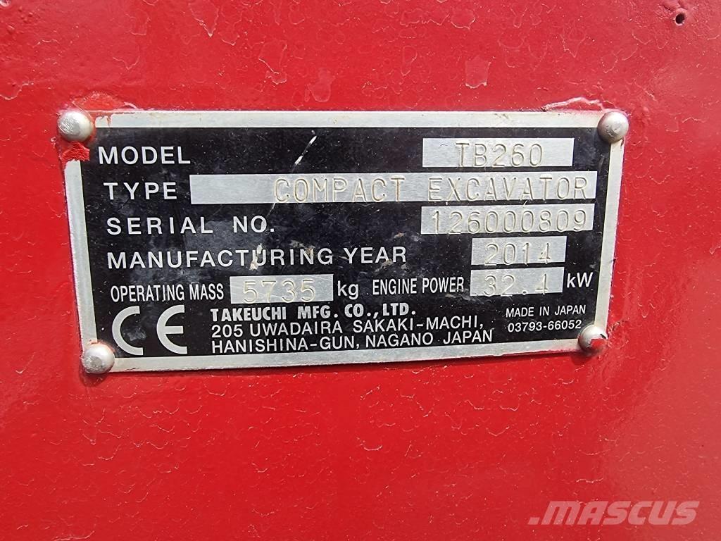 Takeuchi TB 260 Mini bageri < 7t