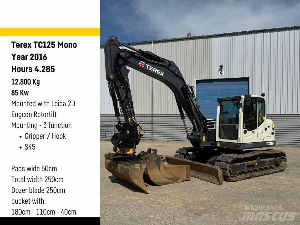 Terex Ecotec TC125 Midi bageri 7t – 12t