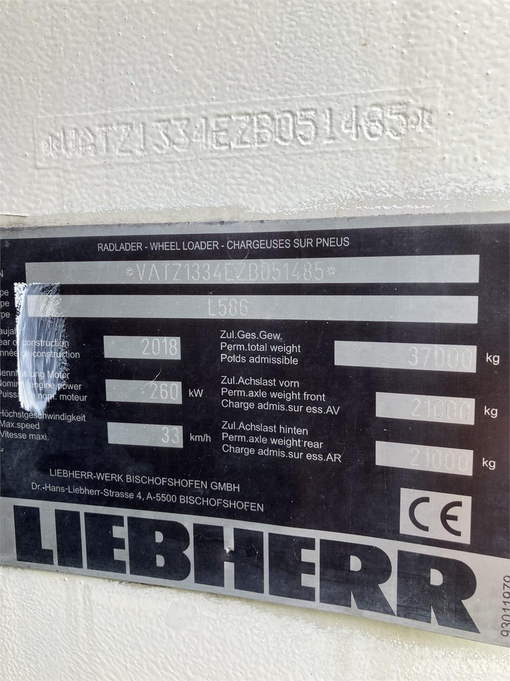 Liebherr L586 Xpower Utovarivači na točkove