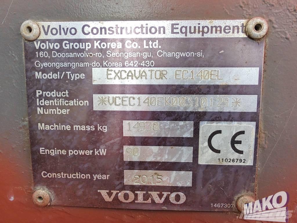 Volvo EC 140 EL Bageri guseničari