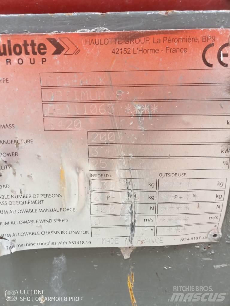 Haulotte Optimum  8 Makazaste platforme