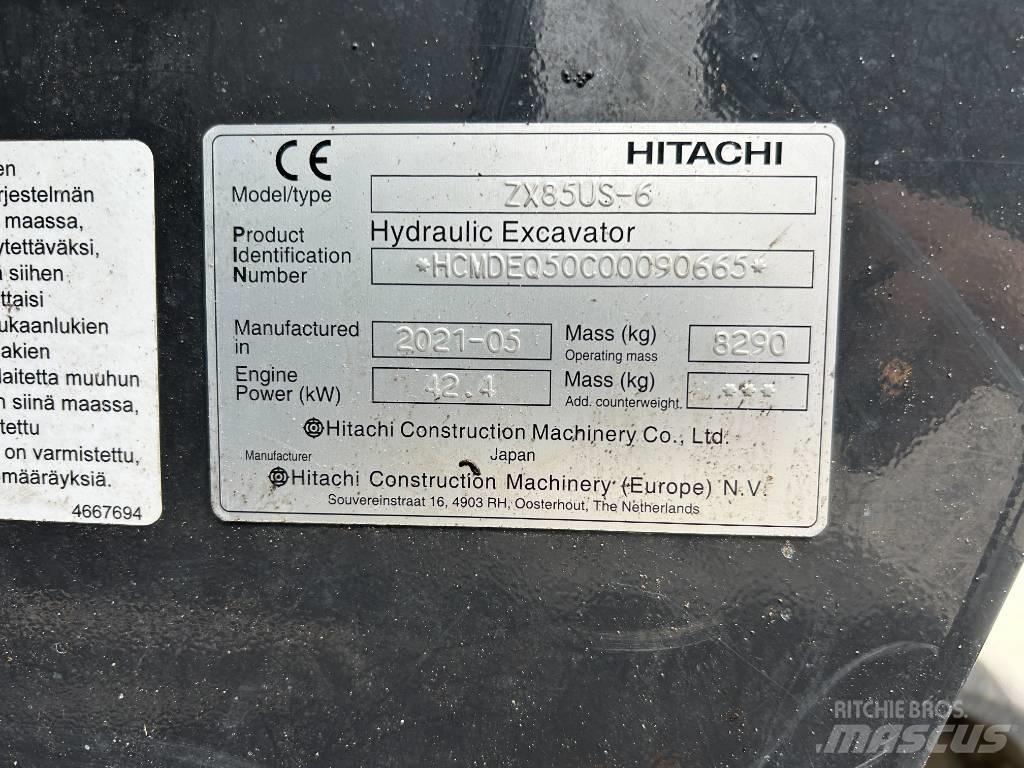Hitachi ZX85U-6 Midi bageri 7t – 12t