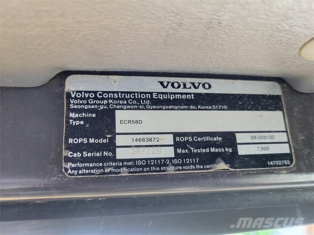 Volvo ECR58D Ostalo za građevinarstvo