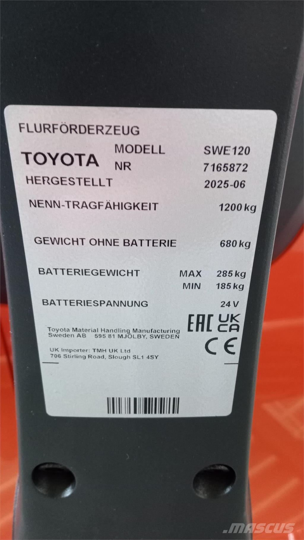 Toyota SWE120 Samopogonski ručni viljuškari