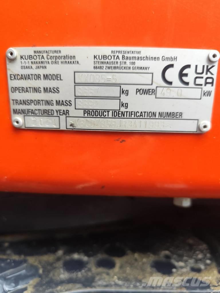 Kubota KX 085-5 Midi bageri 7t – 12t