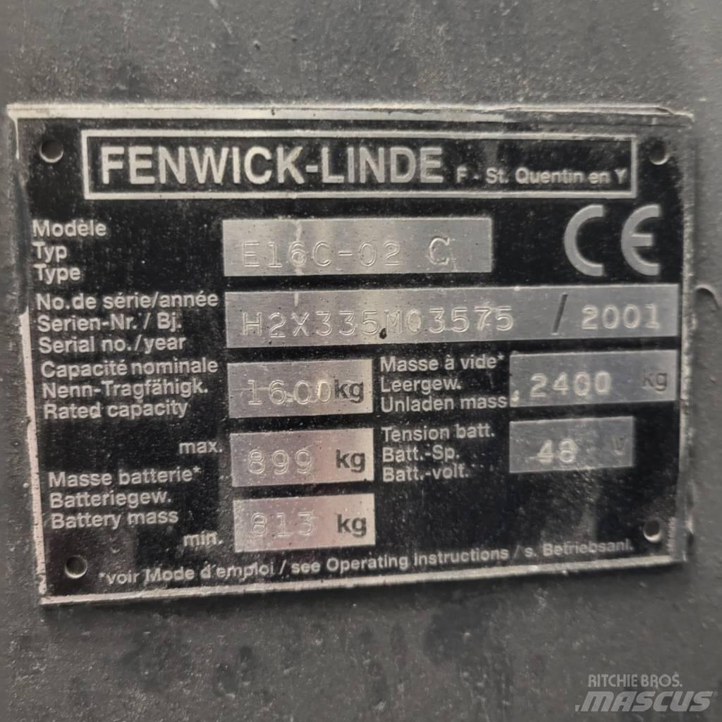 Linde E16C-02 Električni viljuškari