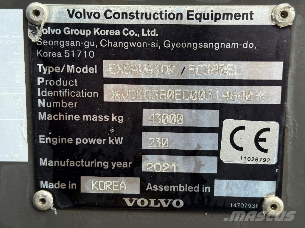Volvo EC 380 EL Bageri guseničari