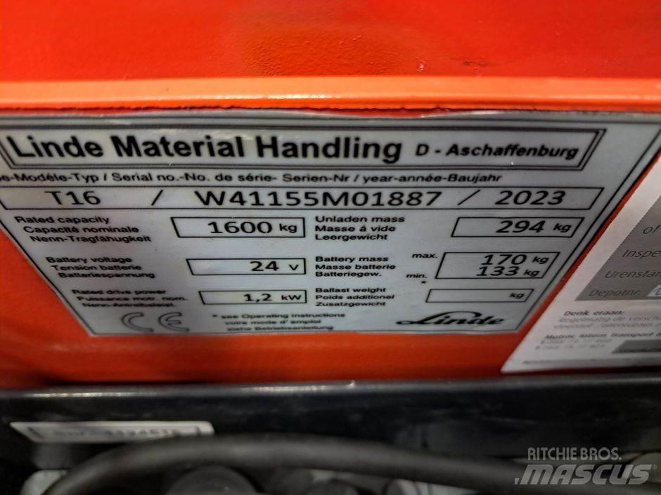 Linde T16 Nisko podizni električni viljuškar