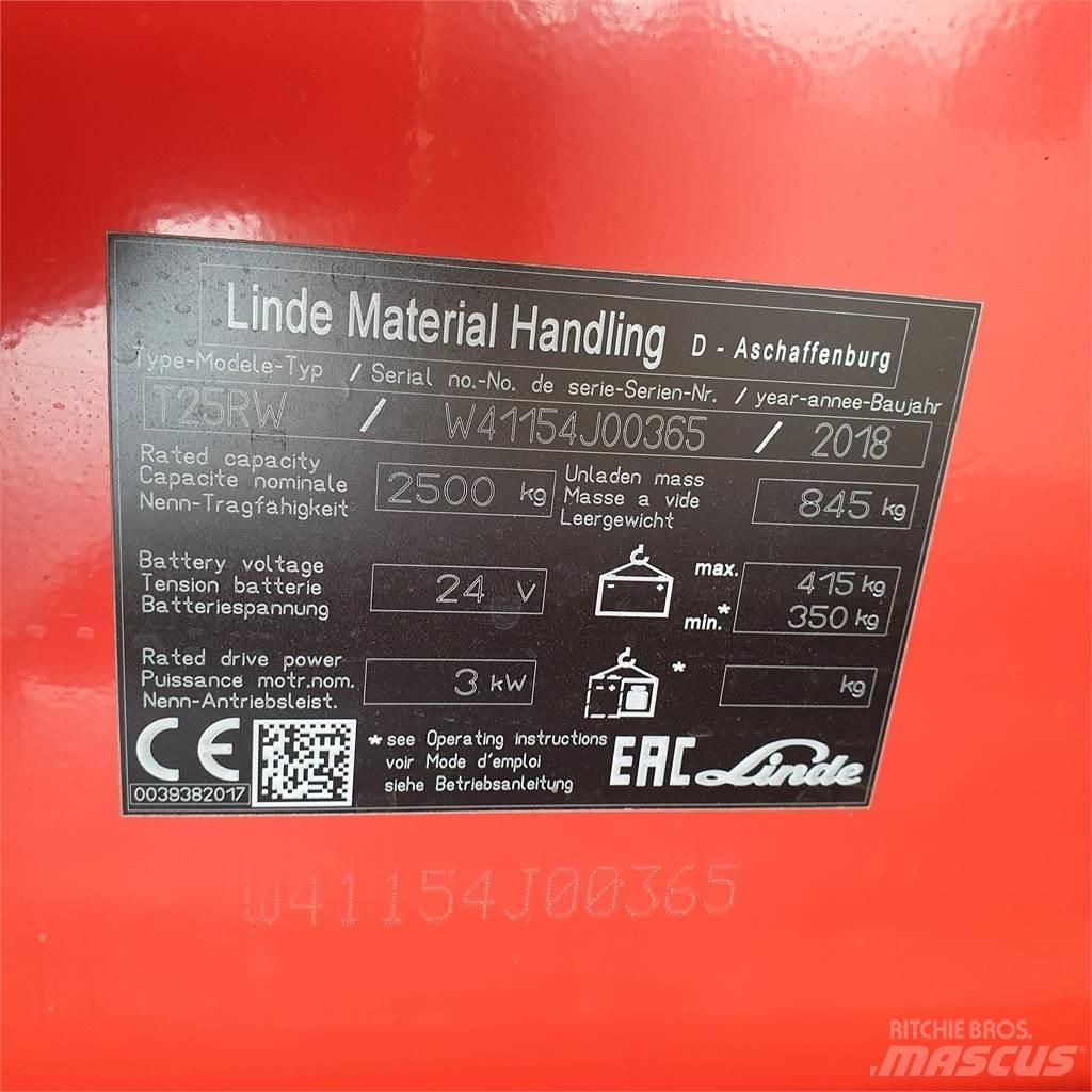 Linde T25RW-lang Nisko podizni električni viljuškar