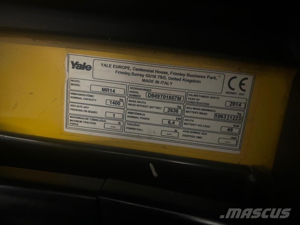 Yale MR 14 Viljuškari sa pomičnim stupom