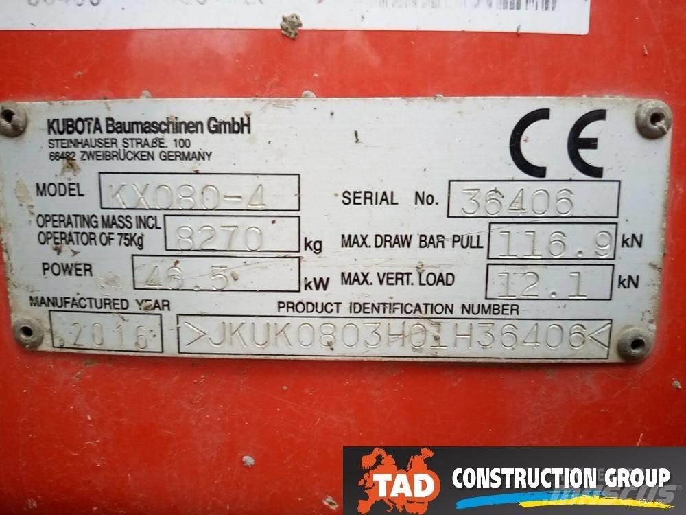 Kubota KX 080-4 Midi bageri 7t – 12t