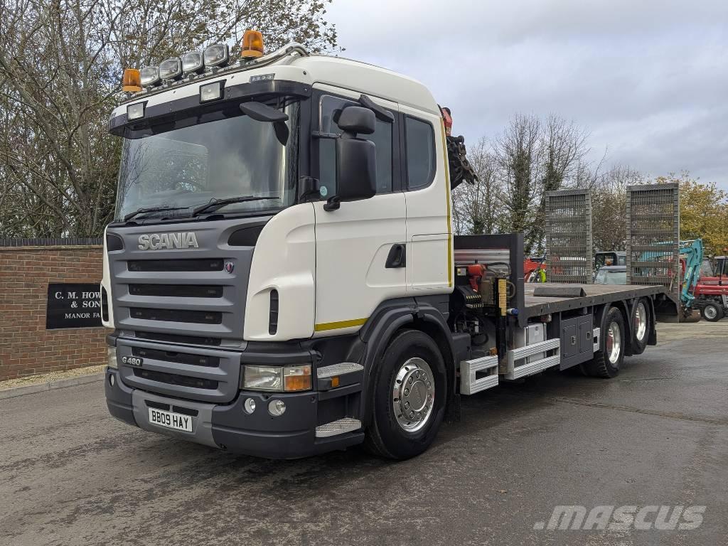Scania G 480 Kamioni sa ravan platformom / vitlom