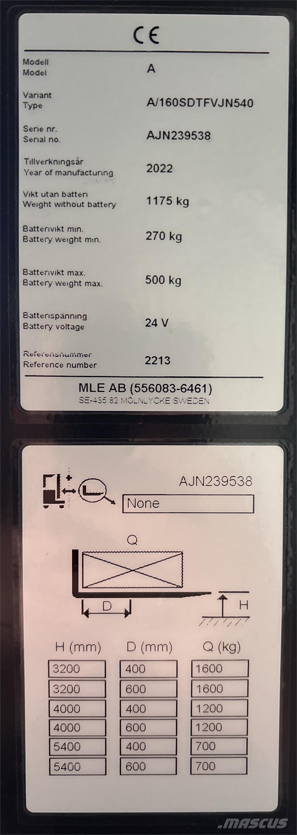 Atlet A160 Samopogonski ručni viljuškari