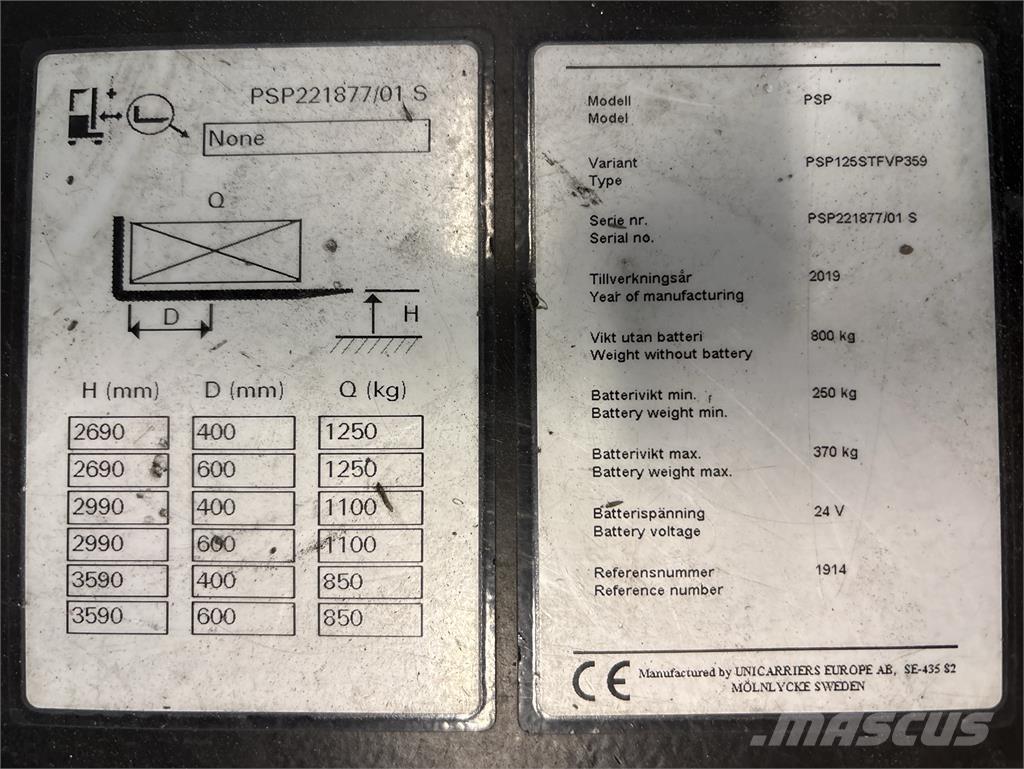 Atlet PSP125 Samopogonski ručni viljuškari