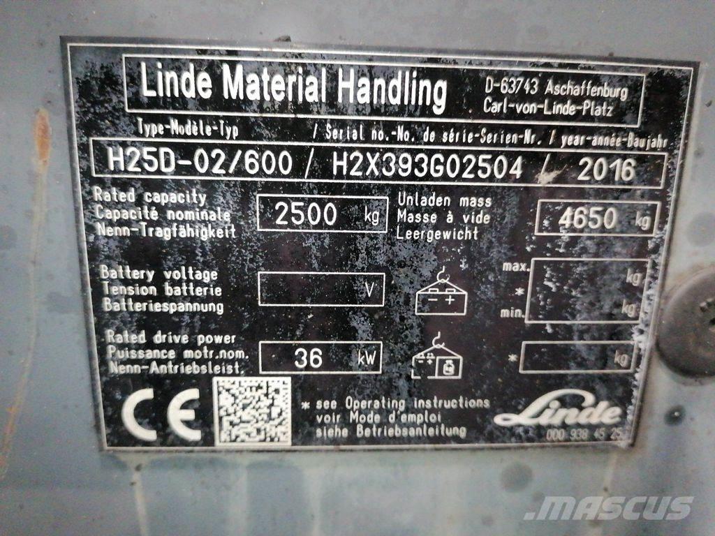 Linde H25D-02/600 Plinski viljuškari