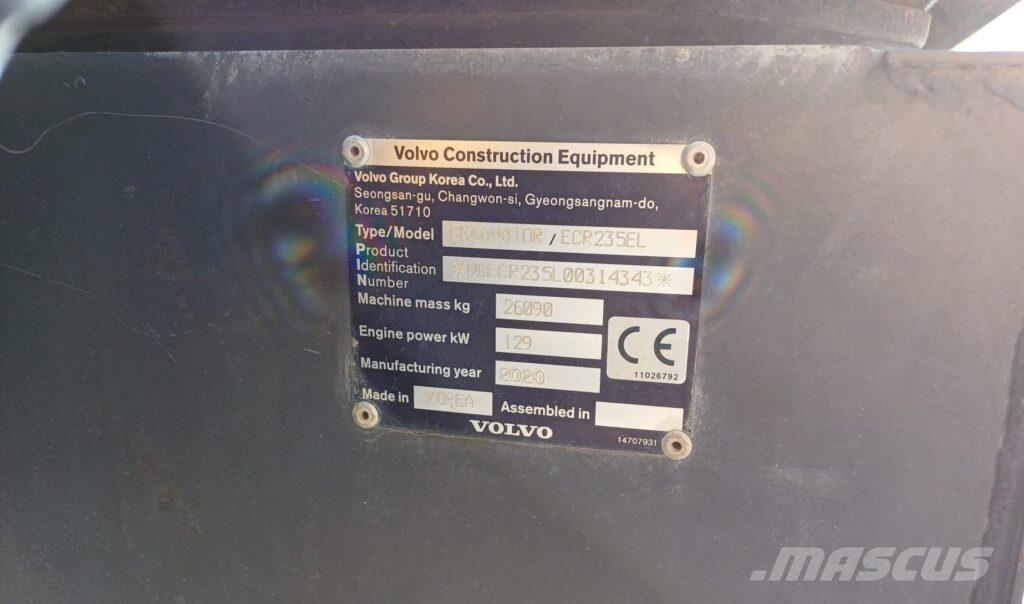 Volvo ECR235EL Bageri guseničari