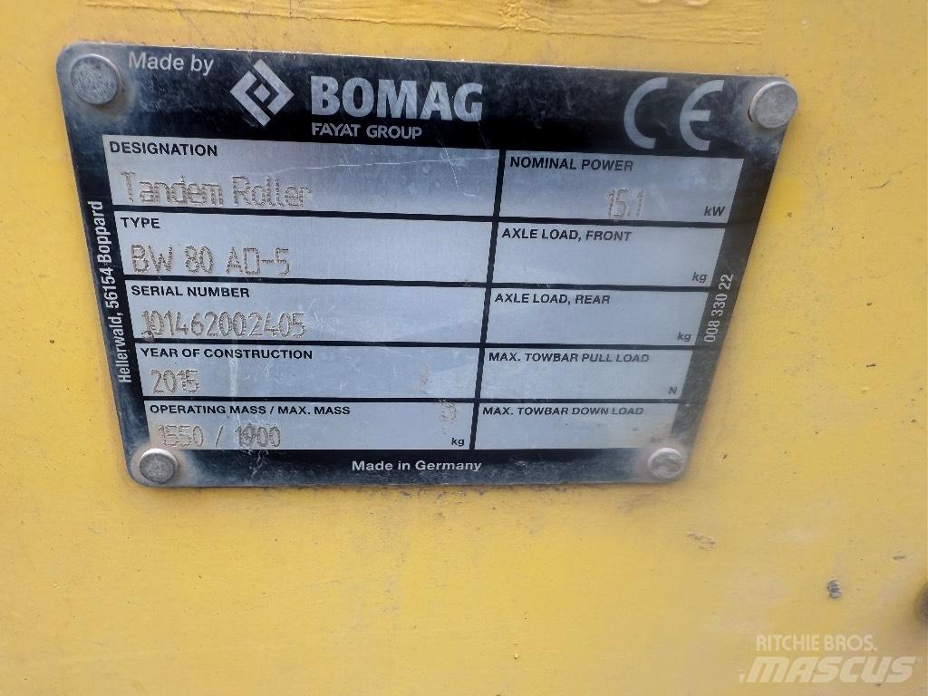 Bomag BW 80 AD-5 Valjci sa duplim bubnjem
