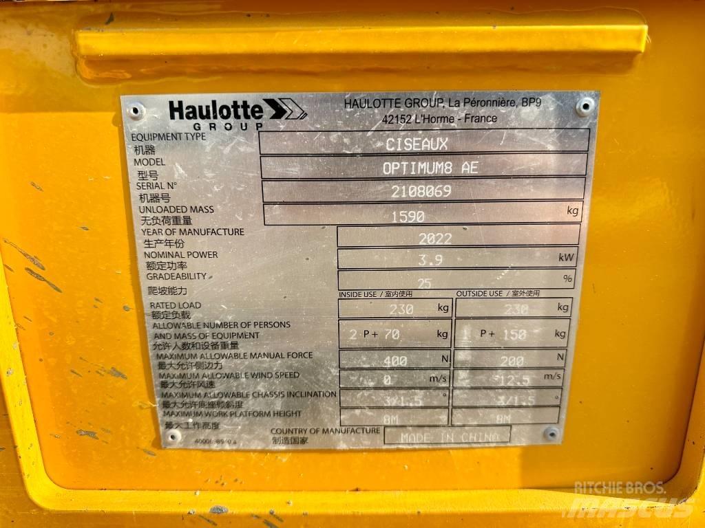 Haulotte OPTIMUM 8 Makazaste platforme