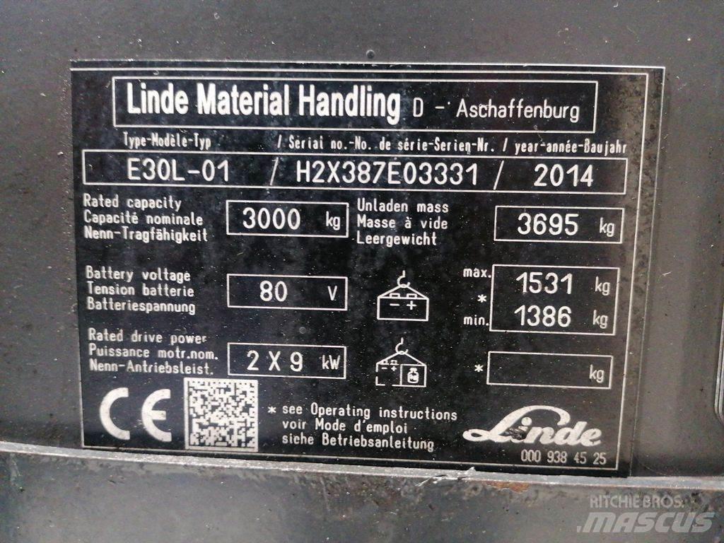 Linde E30L-01 Električni viljuškari