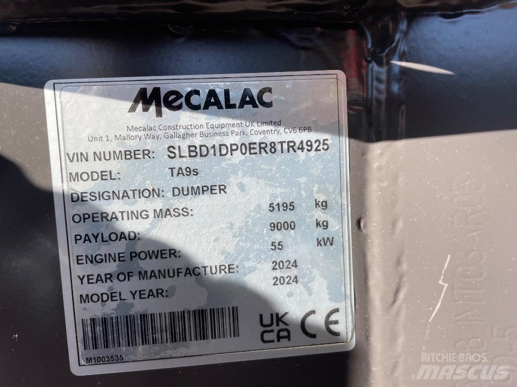 Mecalac TA 9 S Zglobni damperi