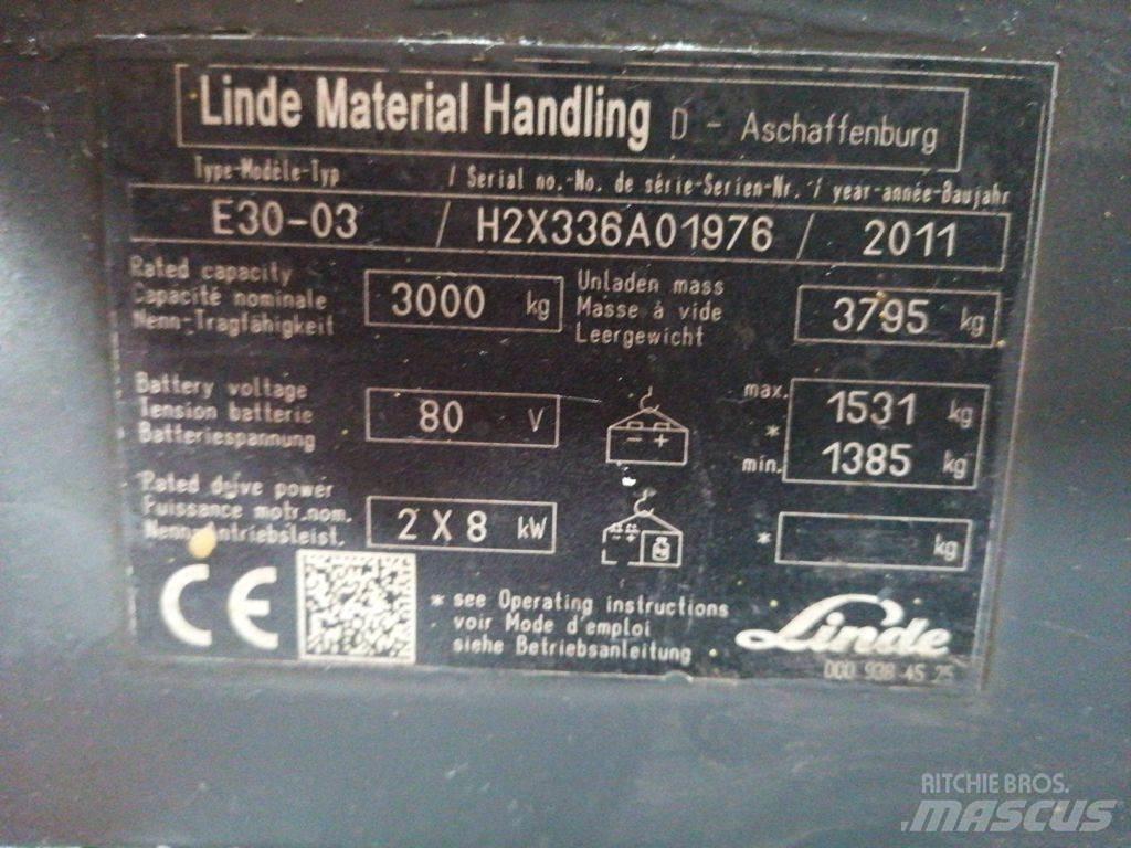Linde E30-03 Električni viljuškari