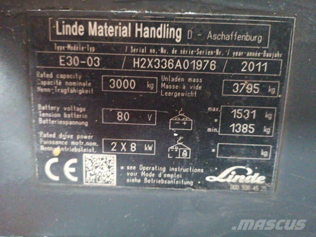 Linde E30-03 Električni viljuškari