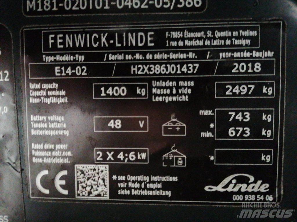 Linde E14-02 Električni viljuškari