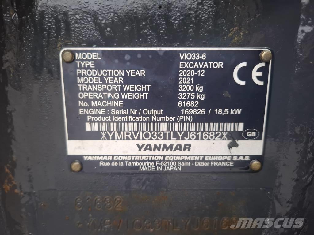 Yanmar Vio 33-6 Mini bageri < 7t
