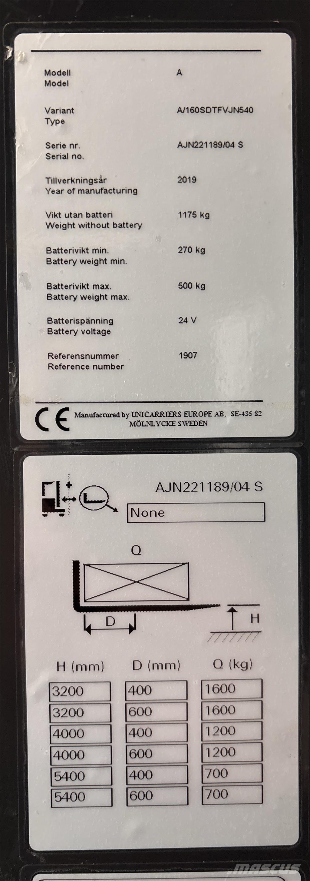 Atlet A160 Samopogonski ručni viljuškari