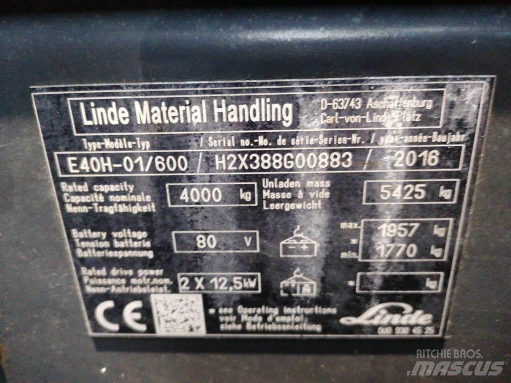 Linde E40H-01/600 Električni viljuškari