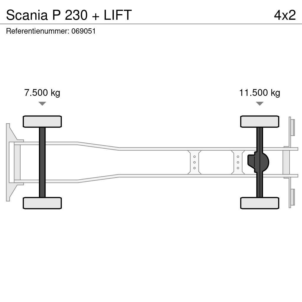 Scania P 230 + LIFT Sanduk kamioni