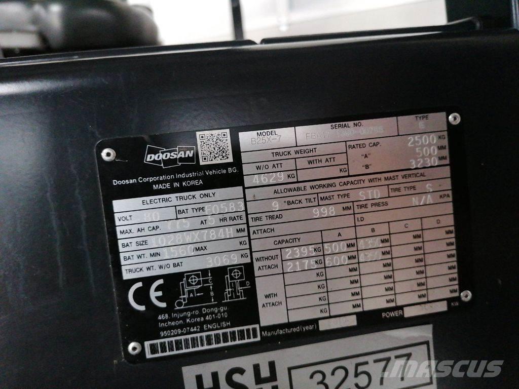 Doosan B25X-7 Električni viljuškari
