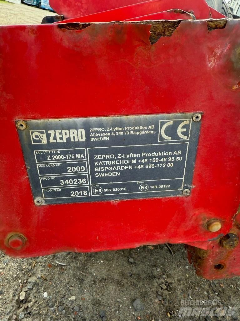  Zepro Bakgavellyft Platforme